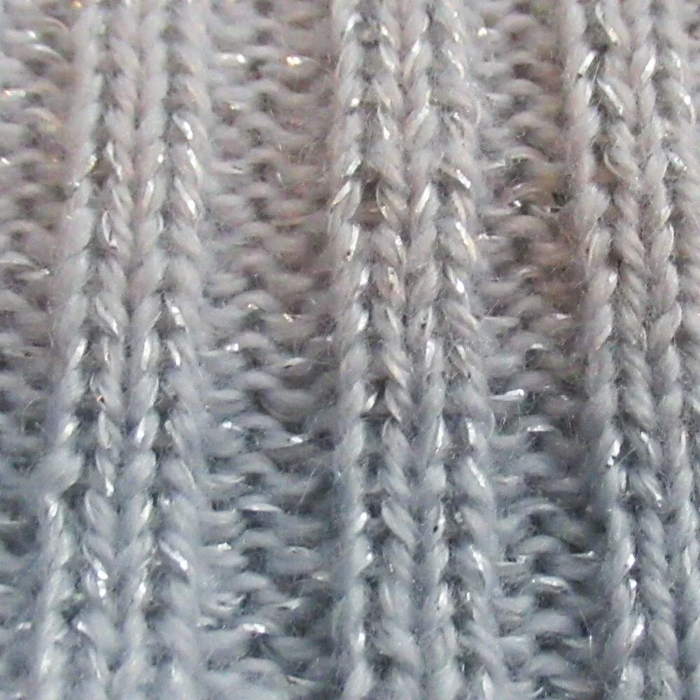 Style & Co. Women's Knit Gloves, Gray Shiny Sparkle, One Size